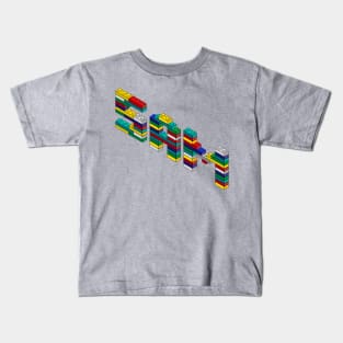 Sam made from building bricks Kids T-Shirt